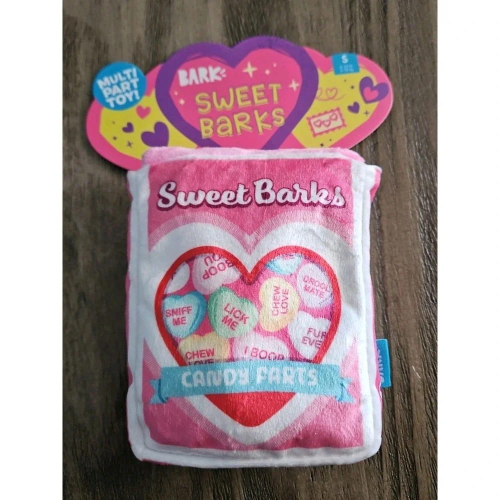 Bark Box Dog Pup Puppy Plush Toy Valentines Sweet Bark Candy Farts Sz S 0-20 Lbs